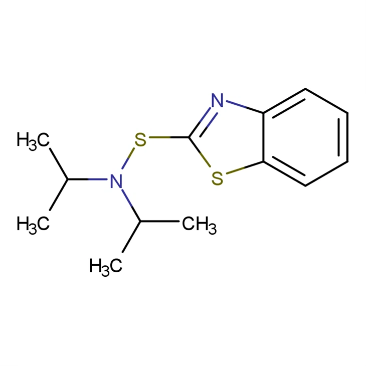 CAS:95-29-4 Akcelerator DIBS;N,N-DIISOPROPYLBENZOTHIAZOLE-2-SULFENAMIDE